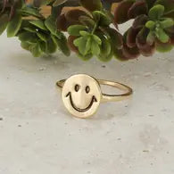 Put on a Happy Face Gold Ring