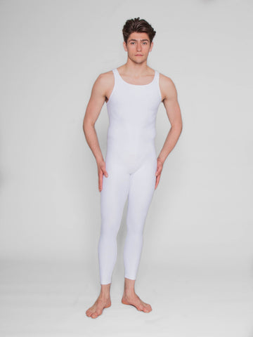 Men's Tank Unitard - White